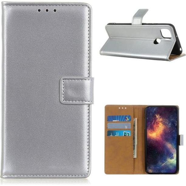 Thumbnail - MU Classic Classic II Leder Bookcover Series (Motorola Moto G9 Power), Smartphone Hülle, Silber