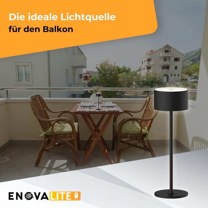 Produktbild Enovalite LED-Akku-Tischleuchte, ELED700400, EEK: D dimmbar, CCT, schwarz (150 lm)