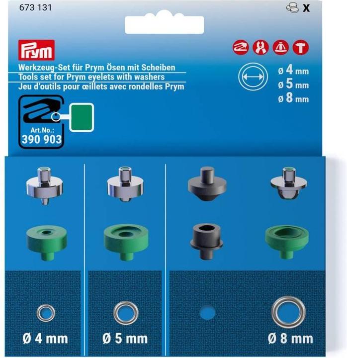 Actual product image Prym Tool set for Prym eyelets with discs