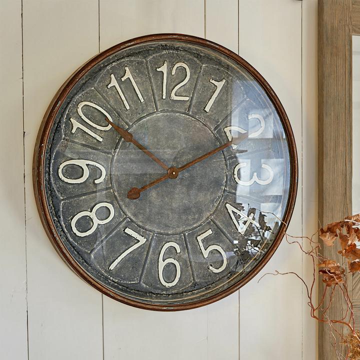Produktbild Loberon Uhr Braxton antikgrau (81 cm)