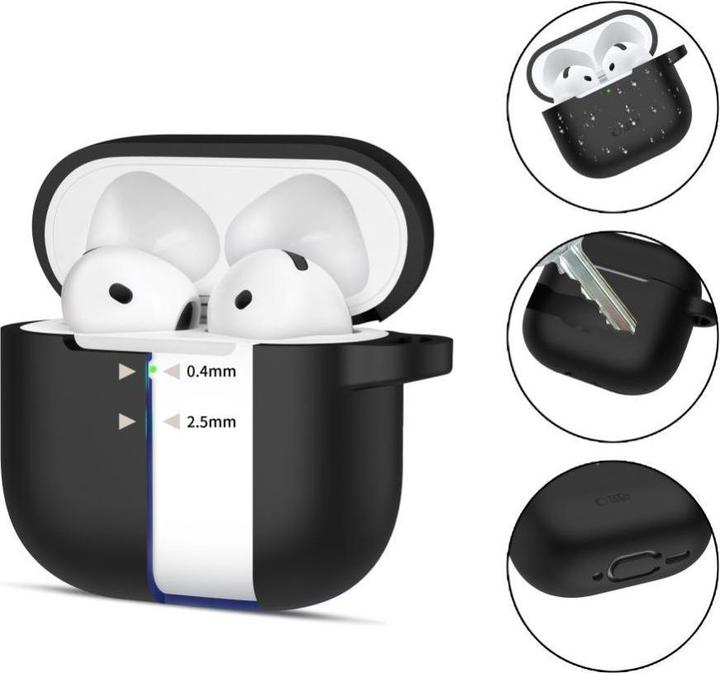 Actual product image Tech-Protect AIRPODS 4 SILICONE HOOK Case (Headphone sleeve)