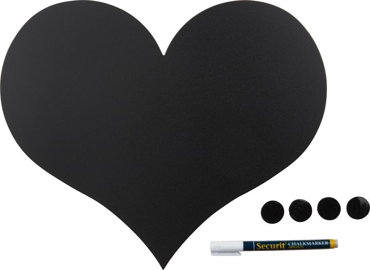 Actual product image Securit Silhouette Heart (Blackboard, 36 x 30 cm)