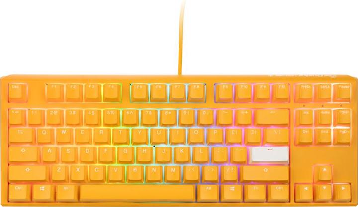 Actual product image Ducky One 3 Yellow TKL Gaming Keyboard, RGB LED - MX-Blue (US) (US, Cable)