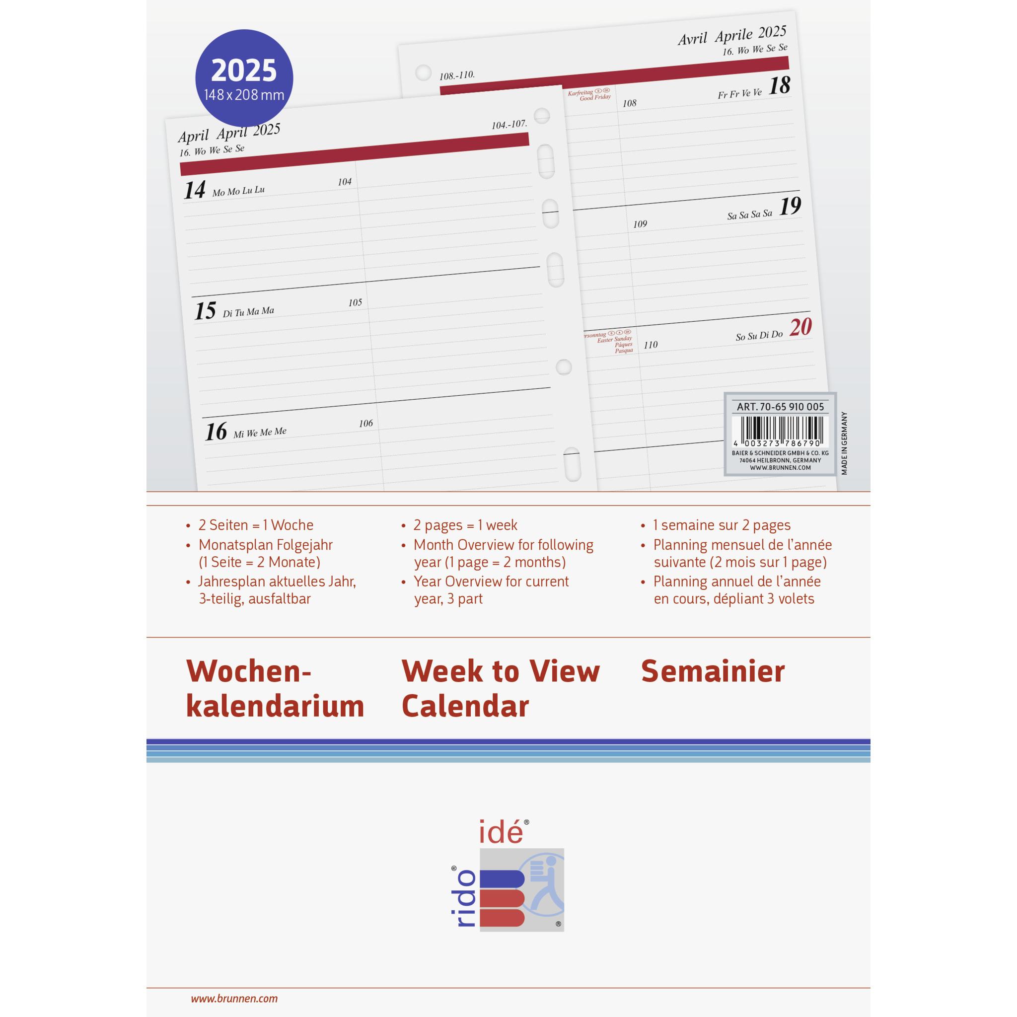 Idé, Kalender, TIMING Jahresinhalt (A5, Kein Einband, Deutsch)