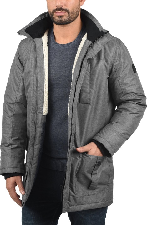 Image du produit Solid Octavus Manteau D'Hiver À Capuche Avec Peau De Mouton Parka D'Hiver Veste Longue Pour Homme (S)