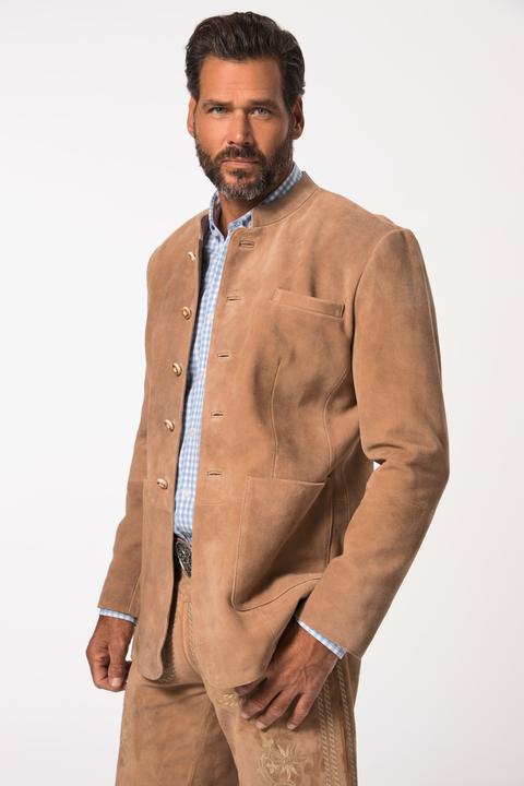 Image du produit JP1880 Veste en cuir de chèvre inspiration tenue traditionnelle, col montant - jusqu'au 72 (68)