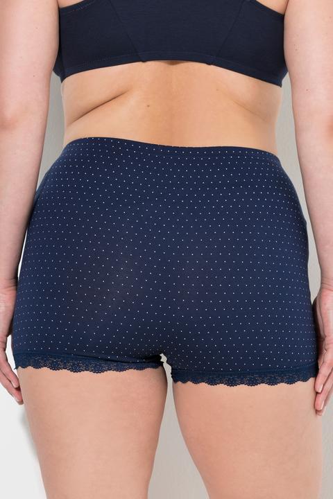 Image du produit Ulla Popken Lot de 3 shorties, dentelle et motif à pois (60, Lot de 3)
