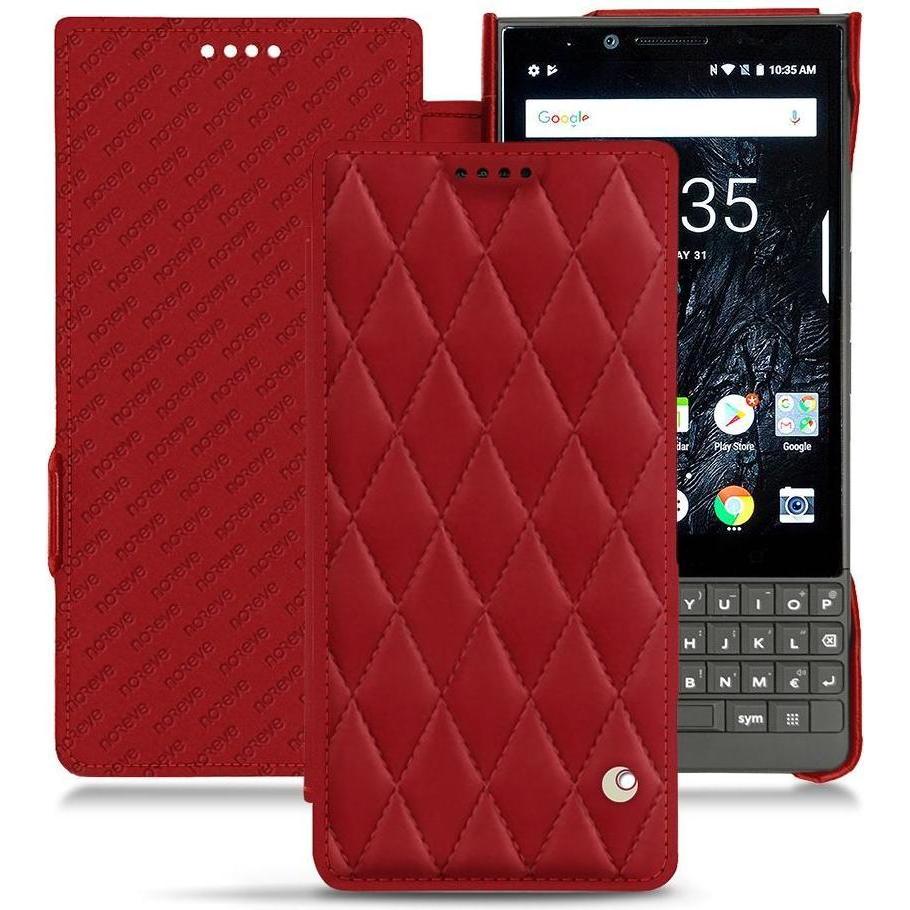 Noreve Lederschutzhülle horizontal (Blackberry KEY2), Smartphone Hülle, Rot