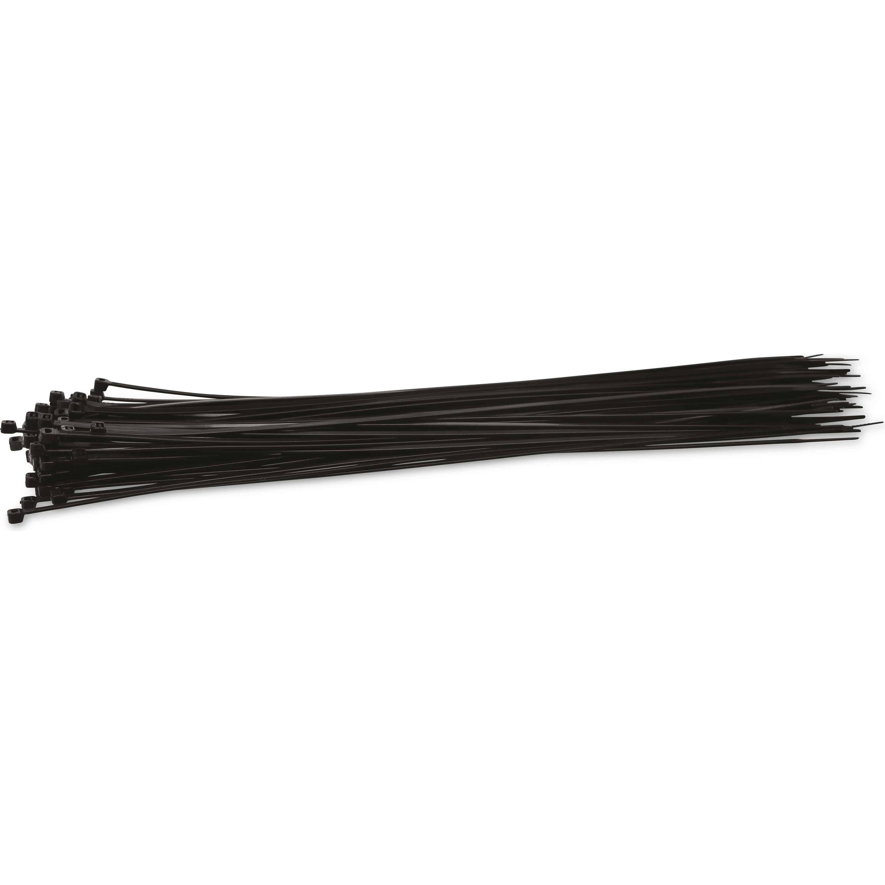 KSS, Kabelbinder, Kabelbinder-Sortiment Polyamid 6.6, schwarz, 368x3,6, UV-beständig, 100 Stück (368 mm, 100 Stk.)