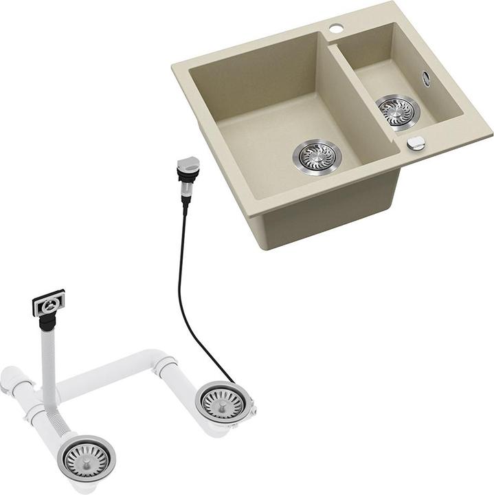 Actual product image Bergström Prague with 2 sinks (Fitted sink, 50 cm, 58 cm)