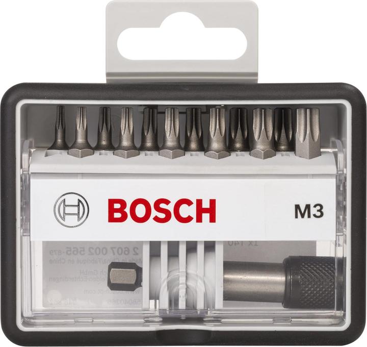 Image du produit Bosch Professional Zubehör Jeu d'embouts de vissage 12+1 pces, Robust Line, M T, version Extra Hard (Six pans creux TX)