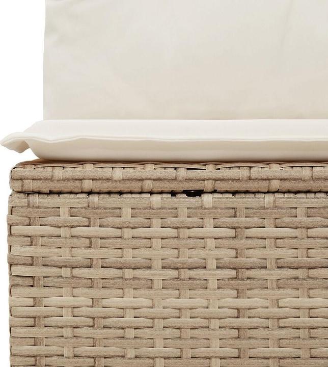 Image du produit vidaXL Ensemble de salon de jardin 11 pièces avec coussins Beige Poly Rattan