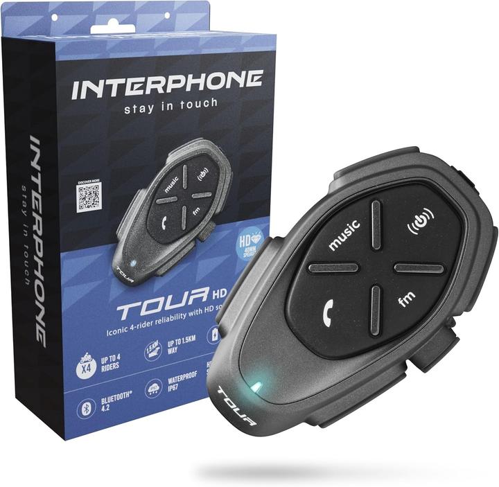 Produktbild Cellularline Intercom TOUR HD Komplettset für 1 Helm (1er Set)