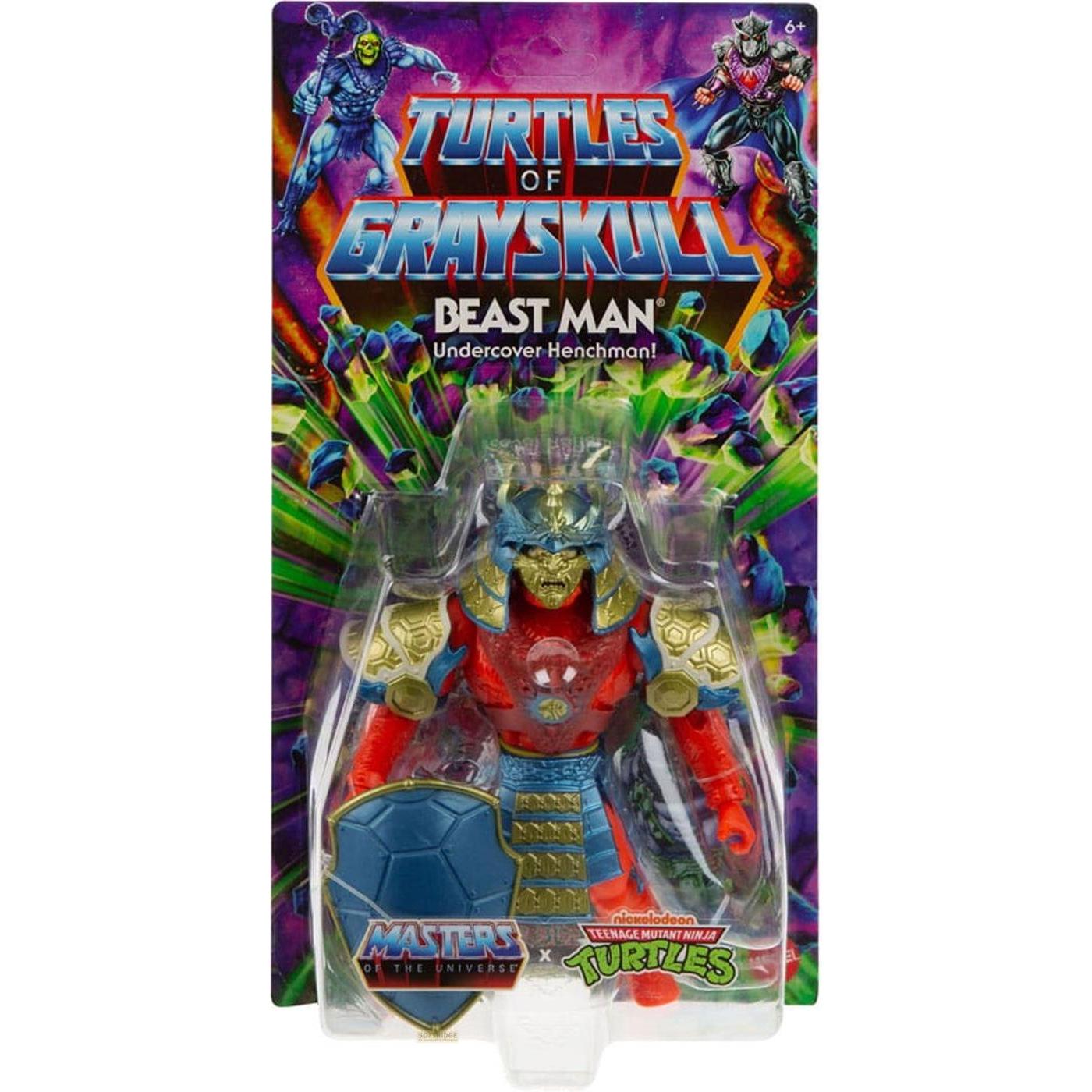Thumbnail - Mattel MOTU x TMNT: Turtles of Grayskull Actionfigur Beast Man 14 cm