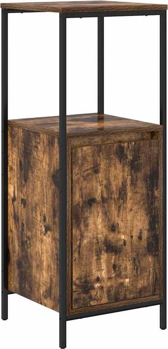Actual product image VidaXL 3-piece bathroom furniture set made of smoked oak wood-based material