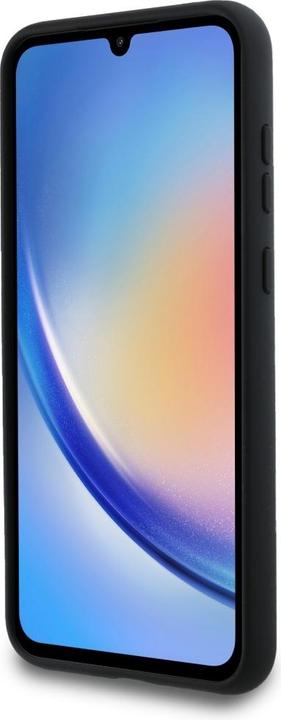 Actual product image Karl Lagerfeld KLHCSA35SMHKCNPK A35 A356 hardcase czarny/black Silicone Karl&Choupette Metal Pin (Samsung Galaxy A35)