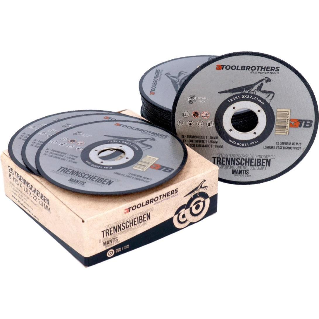 Tool Brothers, Sägeblatt, Toolbrothers MANTIS Trennscheiben- Set in Profi Qualität 2 Packungen 50 Stück, 125 x 22,23 x 1...