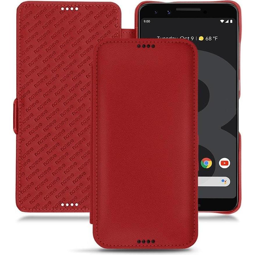 Noreve Lederschutzhülle horizontal (Google Pixel 3), Smartphone Hülle, Rot
