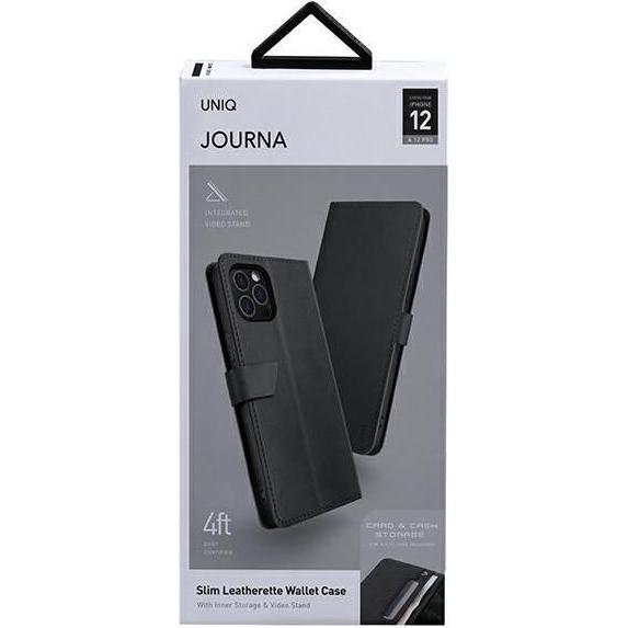 Thumbnail - Uniq Unique case book Journa iPhone 12/12 Pro 6.1 grey (Apple iPhone 12), Smartphone Hülle, Grau