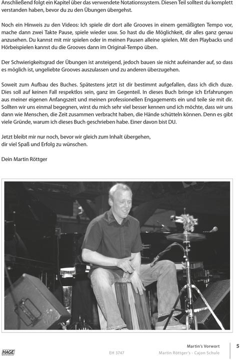 Produktbild Martin Röttger's Cajon Schule (Deutsch, Helmut Hage, 2010)