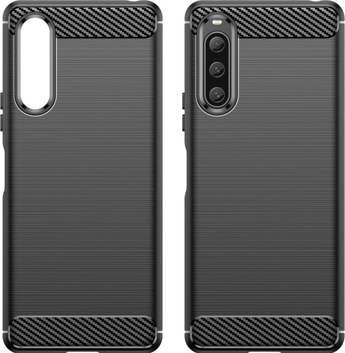 Produktbild Screenguard Sony Xperia 10 V Hülle Carbon Brushed Soft TPU (Sony Xperia 10 V)
