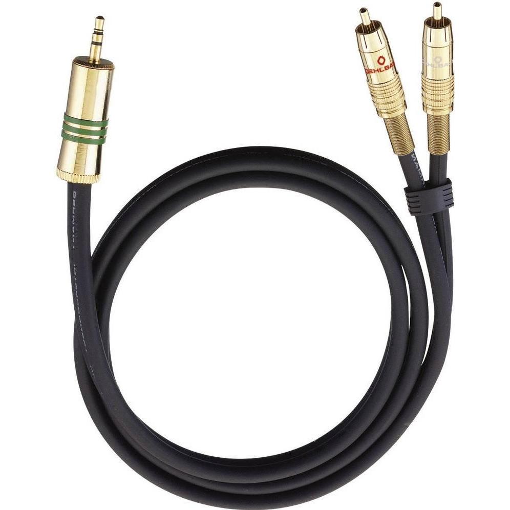 Oehlbach 2in1 (1 m, 3.5mm Klinke (AUX), Cinch), Audio Kabel