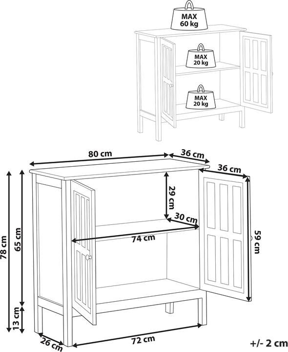 Produktbild Beliani Miram (80 x 36 x 78 cm)