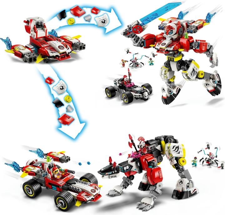 Produktbild LEGO Coopers Tiger-Mech und Zeros Hot Rod Auto (71497, LEGO Dreamzzz)