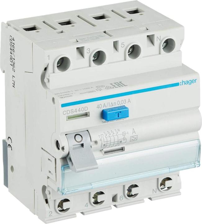 Actual product image Hager 4P circuit breaker