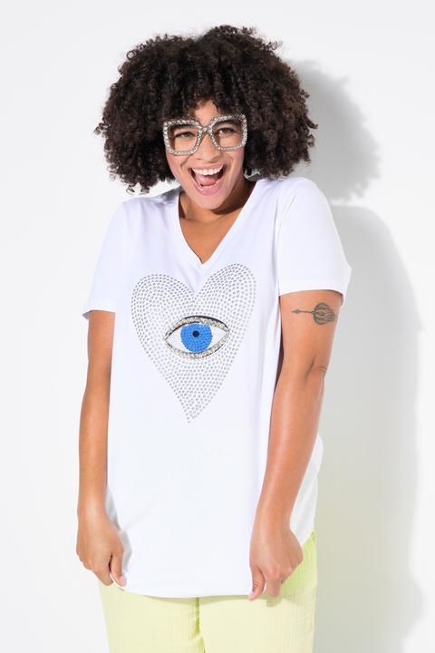 Produktbild Angel of Style T-Shirt, Herz-Auge mit Ziersteinchen, Halbarm (58)