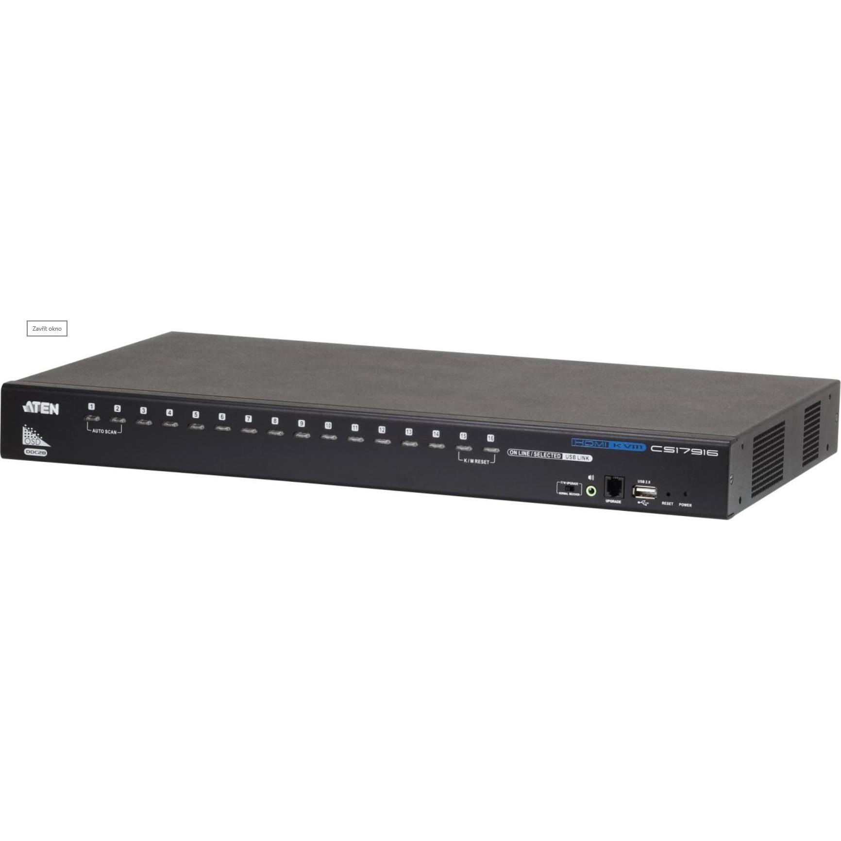 Aten Nero Cs17916: Switch Kvm Hdmi, 16 Porte, Switch Kvm,