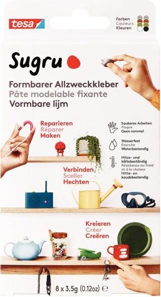 Immagine prodotto Sugru by tesa Sugru 8x adesivo modellabile per tutti gli usi, stucco adesivo versatile per decorare, incollare e (28 g)