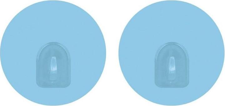 Actual product image MSV Patère Transparent Sur Fond Rond 8cm Bleu Clair