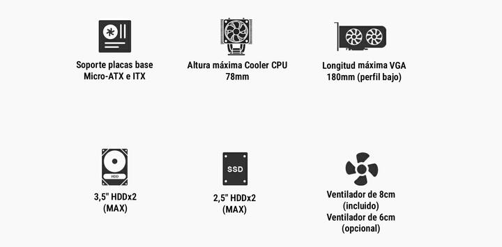 Actual product image CoolBox PC micro ATX T313 Slim (mATX, Mini-ITX)