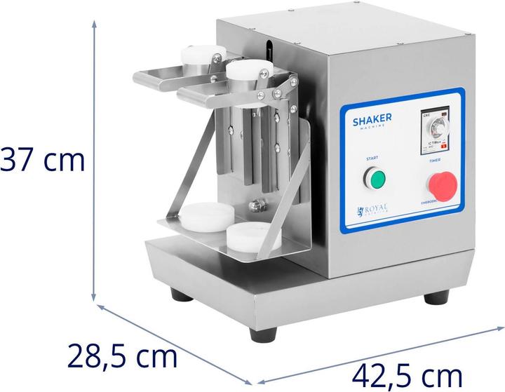 Produktbild Royal Catering Doppel-Milchshaker 360-Grad 2 x 0,75 l 240 U/min Edelstahl Hochleistungsmixer (40 W)