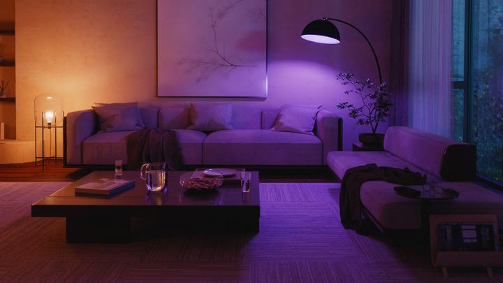 Actual product image Philips Hue Starter Kit Bridge Pro + LED White & Color Ambiance (E27, 8.10 W, 1100 lm, 2 x, D)
