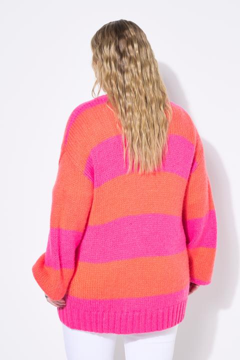 Produktbild Studio Untold Strickjacke, oversized, Blockstreifen, Bindeband (46, 48)