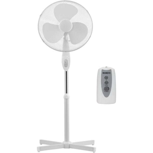 Heller Standventilator m.Fernb.+Timer STV 440 FT ws, Ventilator, Weiss