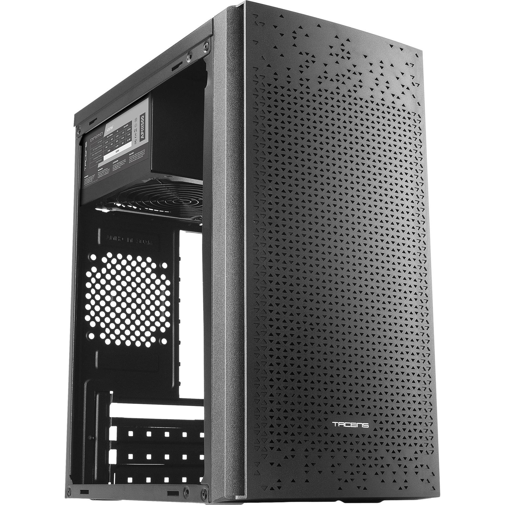Anima Boitier Mini Tour Micro ATX AC6500 con alimentazione 500W (Noir) (mATX, Mini-ITX), Case PC, Nero