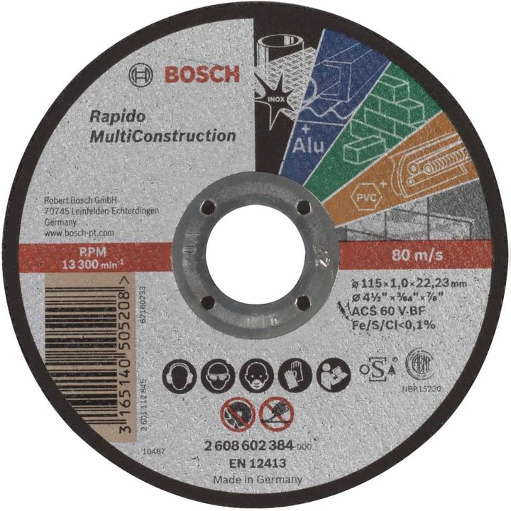 Bosch Professional Zubehör PRO Multi material cutting disc, 115 x 1 x 22.23 mm