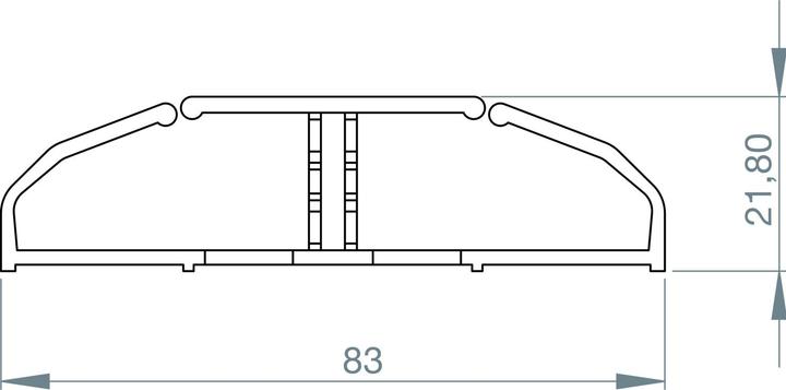 Actual product image Evoline WireLane 650 - 1000 mm grey (Duct, 65 cm)