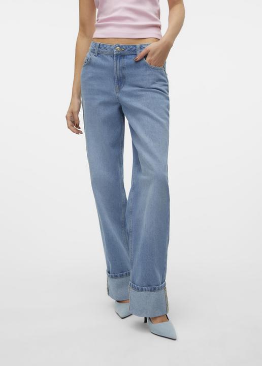 Actual product image Vero Moda VMEVELYN Niedrige Taille Locker geschnitten Jeans Weit geschnitten (W29/L32)