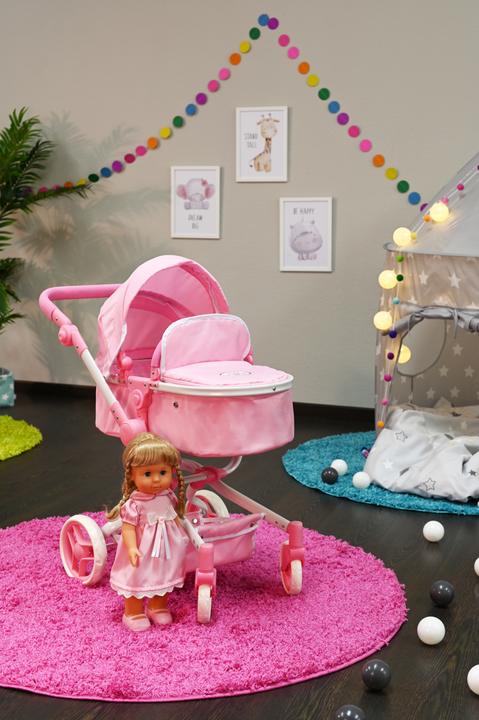 Immagine prodotto Knorrtoys Carrozzina per bambole Boonk - "Principessa Rosa Bianca".