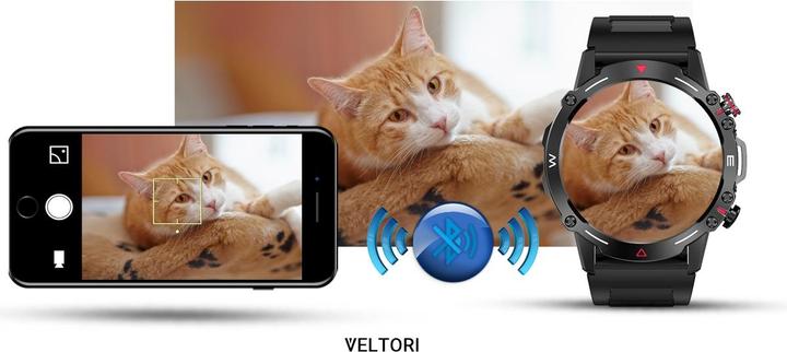 Actual product image Gino Rossi Veltori VT110-1 Smartwatch, schwarzes Silikonarmband