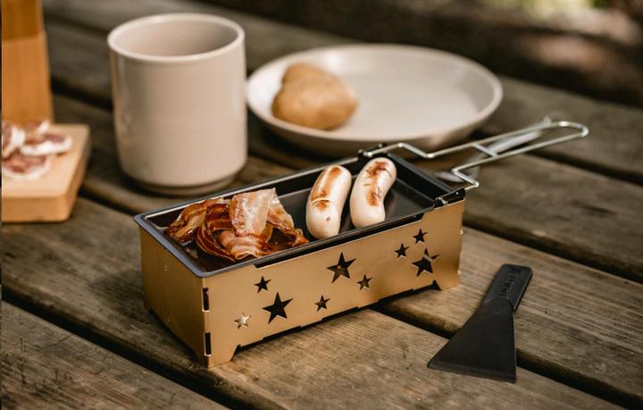 Produktbild Kadastar Teelicht-Raclette 2go Golden Star Gold/Schwarz