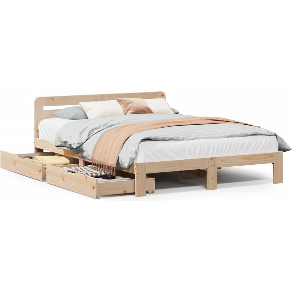 VidaXL, Bett, Bett ohne Matratze (120 x 190 cm)