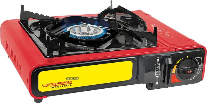 Rothenberger Industrial Gas Camping Cooker Gourmet Piezo RS 220 1500003730 Acier inoxydable