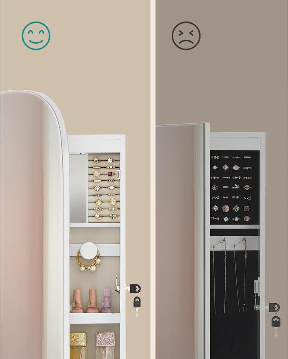 Actual product image Songmics Schmuckhalter Spiegel