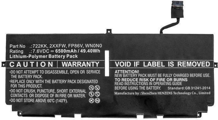 Actual product image CoreParts FP86V-CP (6500 mAh)