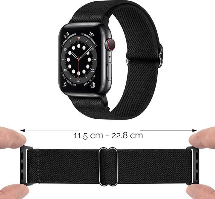 Actual product image PhoneLook Sporty elastic nylon strap, adjustable, soft, washable 42mm / 44mm / 45mm (42 mm, 44 mm, 45 mm, Fabric)